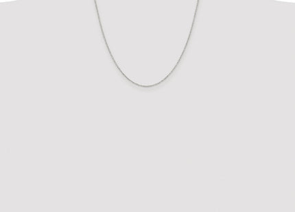 Sterling Silver Rhodium-plated Diamond-cut Long Link Cable Chain (Style QPE68R-20)