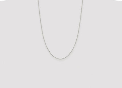Sterling Silver Rhodium-plated Diamond-cut Long Link Cable Chain (Style QPE68R-24)