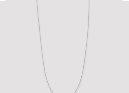 Sterling Silver Rhodium-plated Diamond-cut Long Link Cable Chain (Style QPE68R-30)