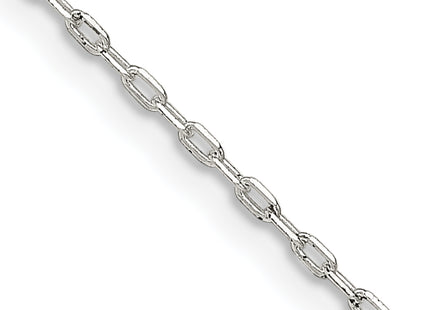 Sterling Silver Diamond-cut Long Link Cable Chain, 16 x 1mm