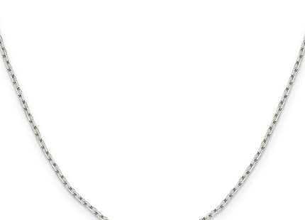 Sterling Silver Diamond-cut Long Link Cable Chain, 16 x 1.65mm