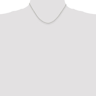 Sterling Silver Diamond-cut Long Link Cable Chain (Style QPE69-16)