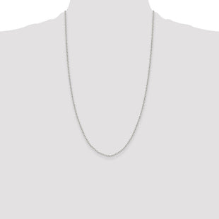 Sterling Silver Diamond-cut Long Link Cable Chain (Style QPE69-26)