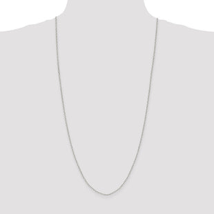 Sterling Silver Diamond-cut Long Link Cable Chain (Style QPE69-30)