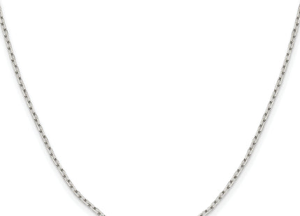 Sterling Silver Rhodium-plated Diamond-cut Long Link Cable Chain, 30 x 1.65mm