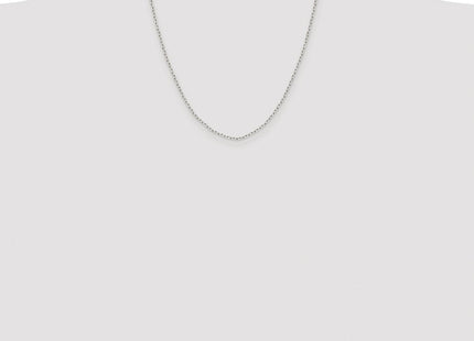 Sterling Silver Rhodium-plated Diamond-cut Long Link Cable Chain (Style QPE69R-20)