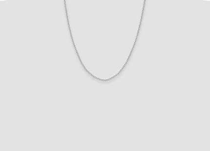 Sterling Silver Rhodium-plated Diamond-cut Long Link Cable Chain (Style QPE69R-22)