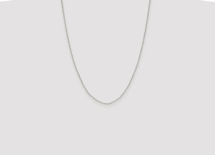 Sterling Silver Rhodium-plated Diamond-cut Long Link Cable Chain (Style QPE69R-24)