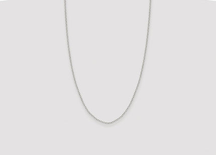 Sterling Silver Rhodium-plated Diamond-cut Long Link Cable Chain (Style QPE69R-26)