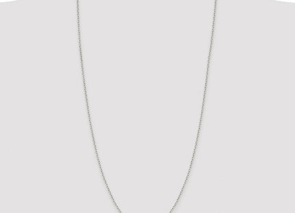 Sterling Silver Rhodium-plated Diamond-cut Long Link Cable Chain (Style QPE69R-30)