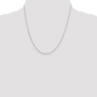 Sterling Silver Diamond-cut Rolo Chain (Style QPE71-20)