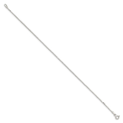 Sterling Silver Square Fancy Beaded Chain