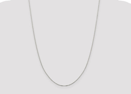 Sterling Silver Flat Link Cable Chain (Style QPE76-24)
