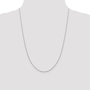 Sterling Silver Flat Link Cable Chain (Style QPE76-24)