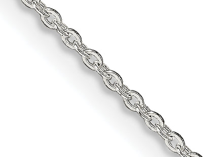 Sterling Silver Flat Link Cable Chain, 16 x 1mm