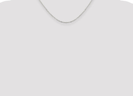 Sterling Silver Flat Open Oval Cable Chain (Style QPE79-16)