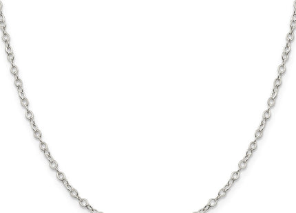 Sterling silver oval chain, alternate view