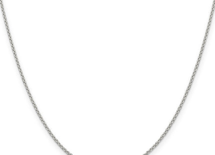 Sterling Silver Diamond-cut Forzantine Cable Chain w/2in ext., 20 x 1.4mm