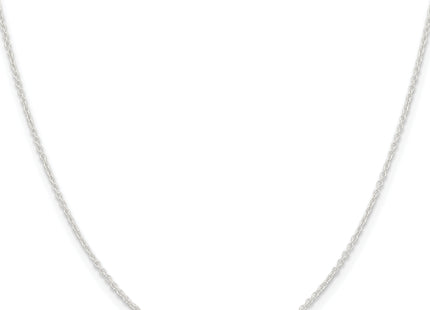 Sterling Silver Forzantine Cable Chain w/2in ext., 20 x 1.45mm