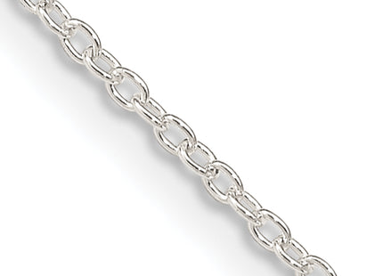 Sterling Silver Forzantine Cable Chain w/2in ext., 20 x 1.45mm