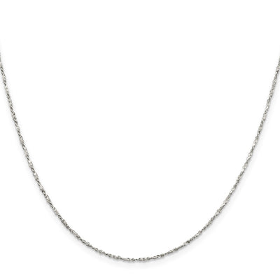 Sterling Silver Twisted Serpentine Chain, 16 x 1.4mm
