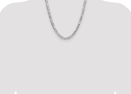 Sterling Silver Flat D/C Pave Figaro Chain (Style QPF160-22)