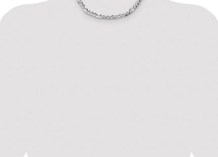 Sterling Silver Flat D/C Pave Figaro Chain (Style QPF180-16)