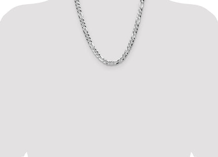 Sterling Silver Flat D/C Pave Figaro Chain (Style QPF200-22)