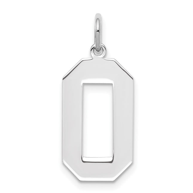 Sterling silver number 0 charm
