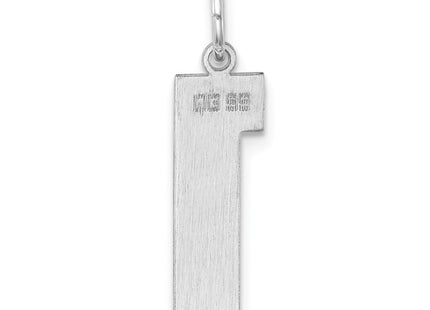 Sterling silver number 1 charm, further view