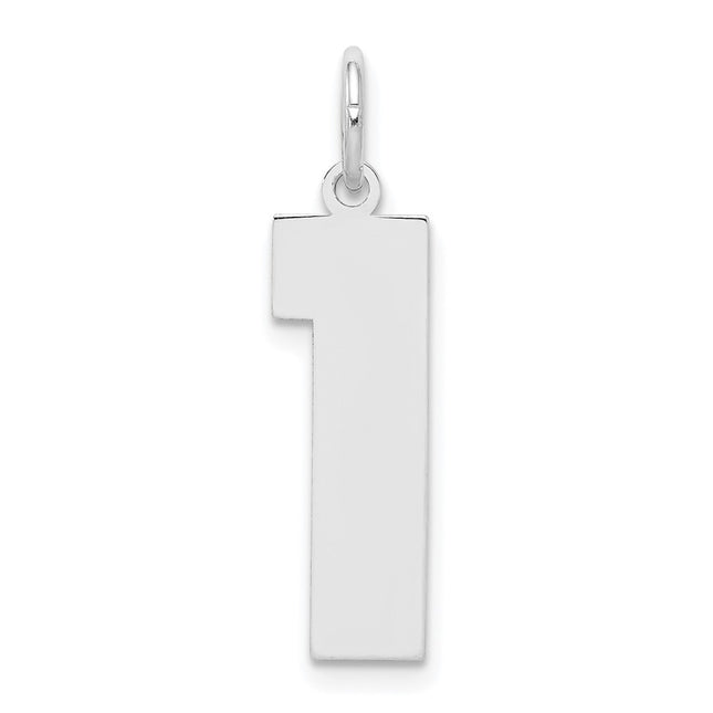 Sterling silver number 1 charm