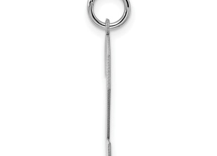 Sterling silver number 2 charm, alternate view