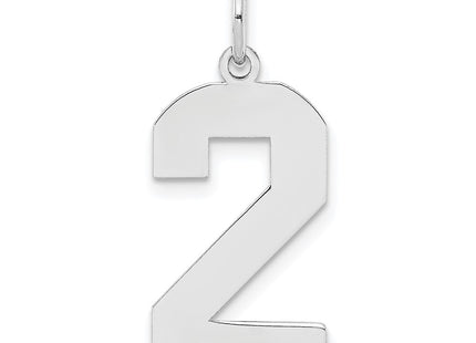 Sterling silver number 2 charm