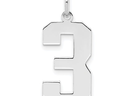 Sterling silver number 3 charm