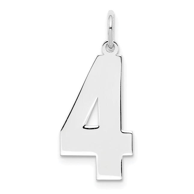 Sterling silver number 4 charm