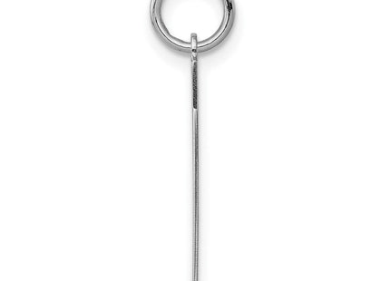 Sterling Silver/Rhodium-plated Polished Number 7 Charm (Style QPL07)