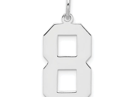 Sterling silver number 8 charm