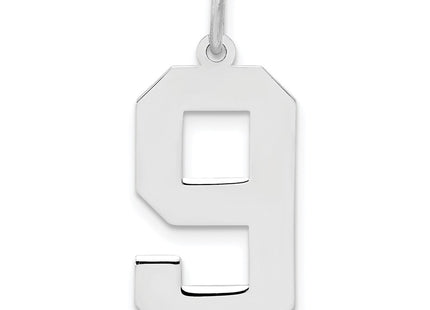 Sterling silver number 9 charm