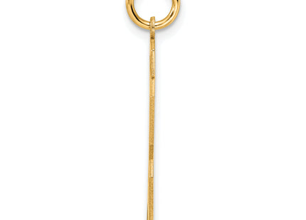 Sterling Silver/Gold-plated Polished Number 13 Charm