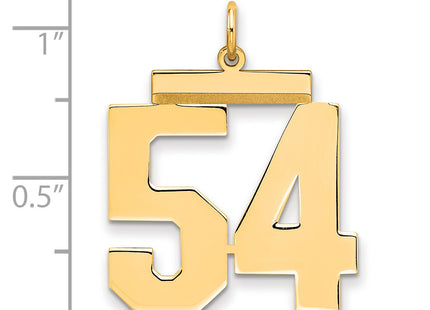 Sterling Silver/Gold-plated Polished Number 54 Charm
