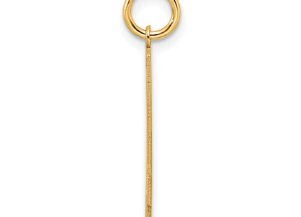 Sterling Silver/Gold-plated Satin Number 14 Charm