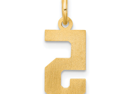 Sterling Silver/Gold-plated Satin Number 5 Charm