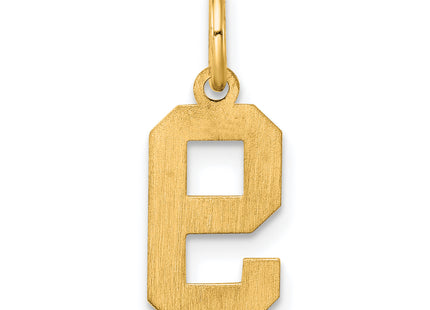 Sterling Silver/Gold-plated Satin Number 9 Charm