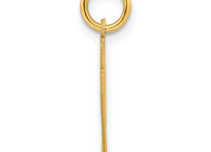 Sterling Silver/Gold-plated Satin Number 17 Charm
