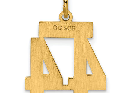 Sterling Silver/Gold-plated Satin Number 44 Charm