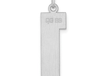 Sterling Silver/Rhodium-plated Polished Number 1 Charm (Style QPXL01)