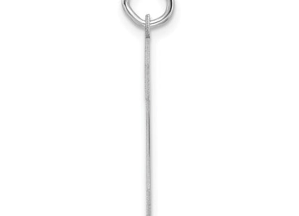 Sterling silver number 2 charm, alternate view
