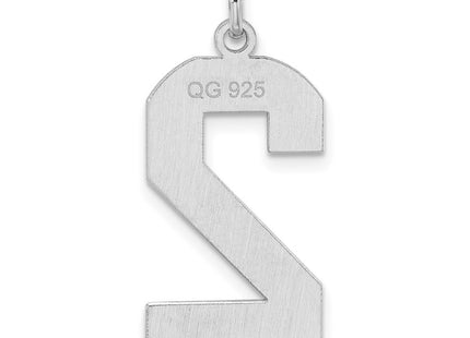Sterling silver number 2 charm, another view