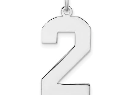 Sterling silver number 2 charm