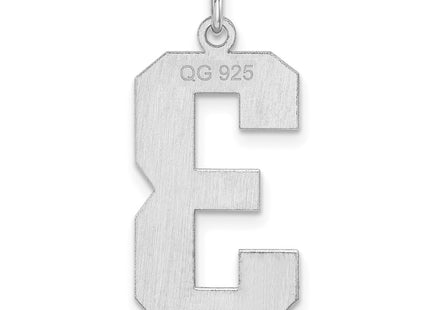 Sterling silver number 3 charm, another view